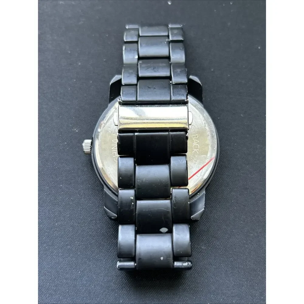 Accutime Black Dial And Band Men’s Quartz Watch